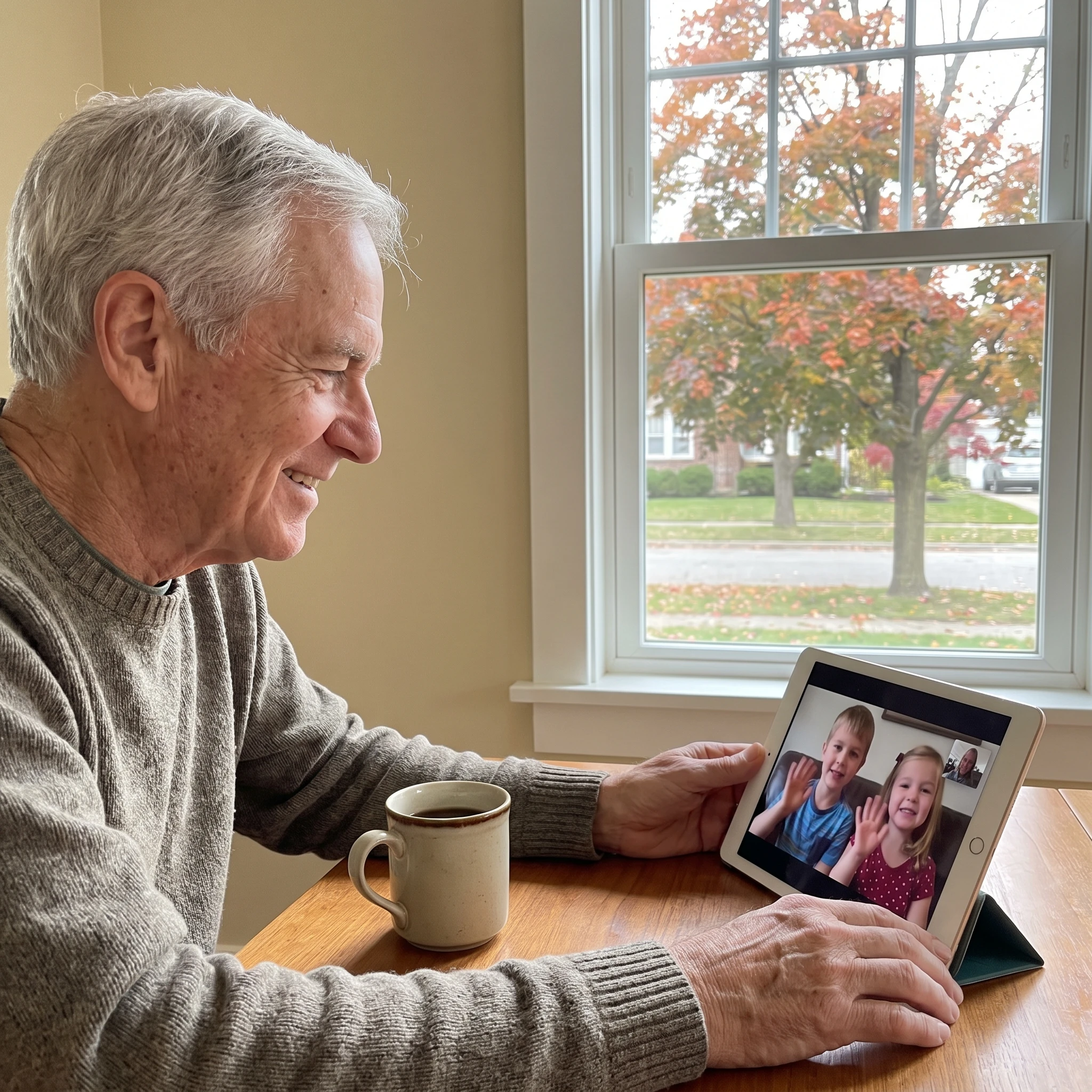 Video call with the grandkids in Ohio